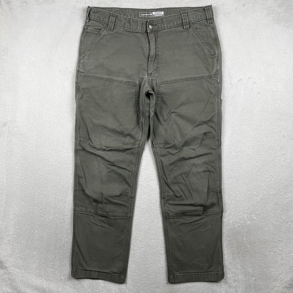 Carhartt Rugged Flex Rigby Double Knee Pants Mens 36x28 Gray Relaxed Fit Work